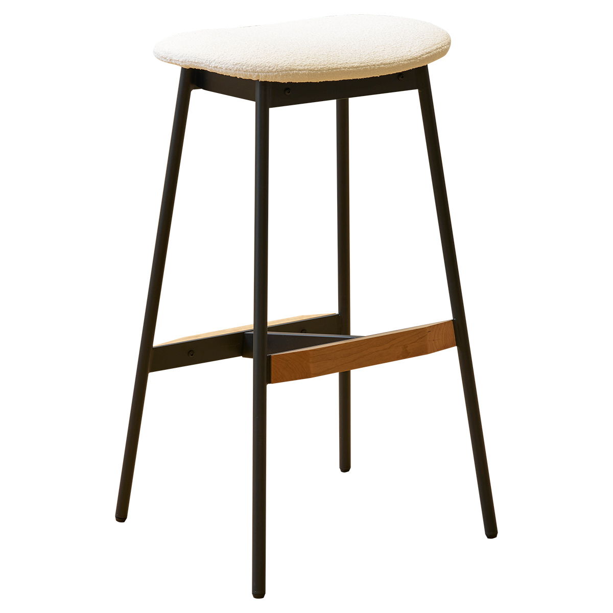 Modern Bar Stools Comfortable & Stylish Counter Height And Bar Height Bar Stools, Soft Fabric Upholstered, Backless For Kitchen, Dining Room Bar Chairs (Set of 2) - White