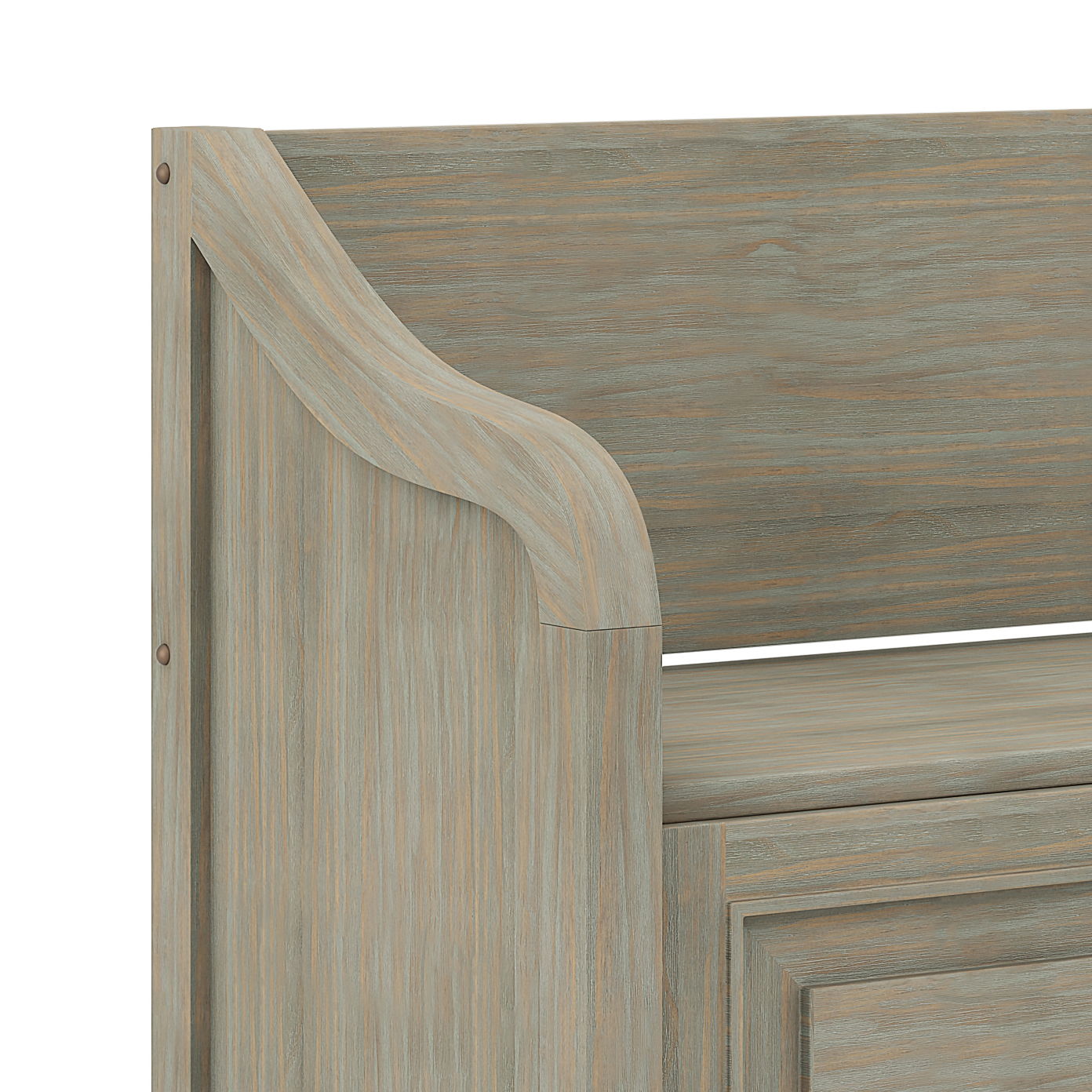 Connaught - Entryway Storage Bench - Distressed Gray