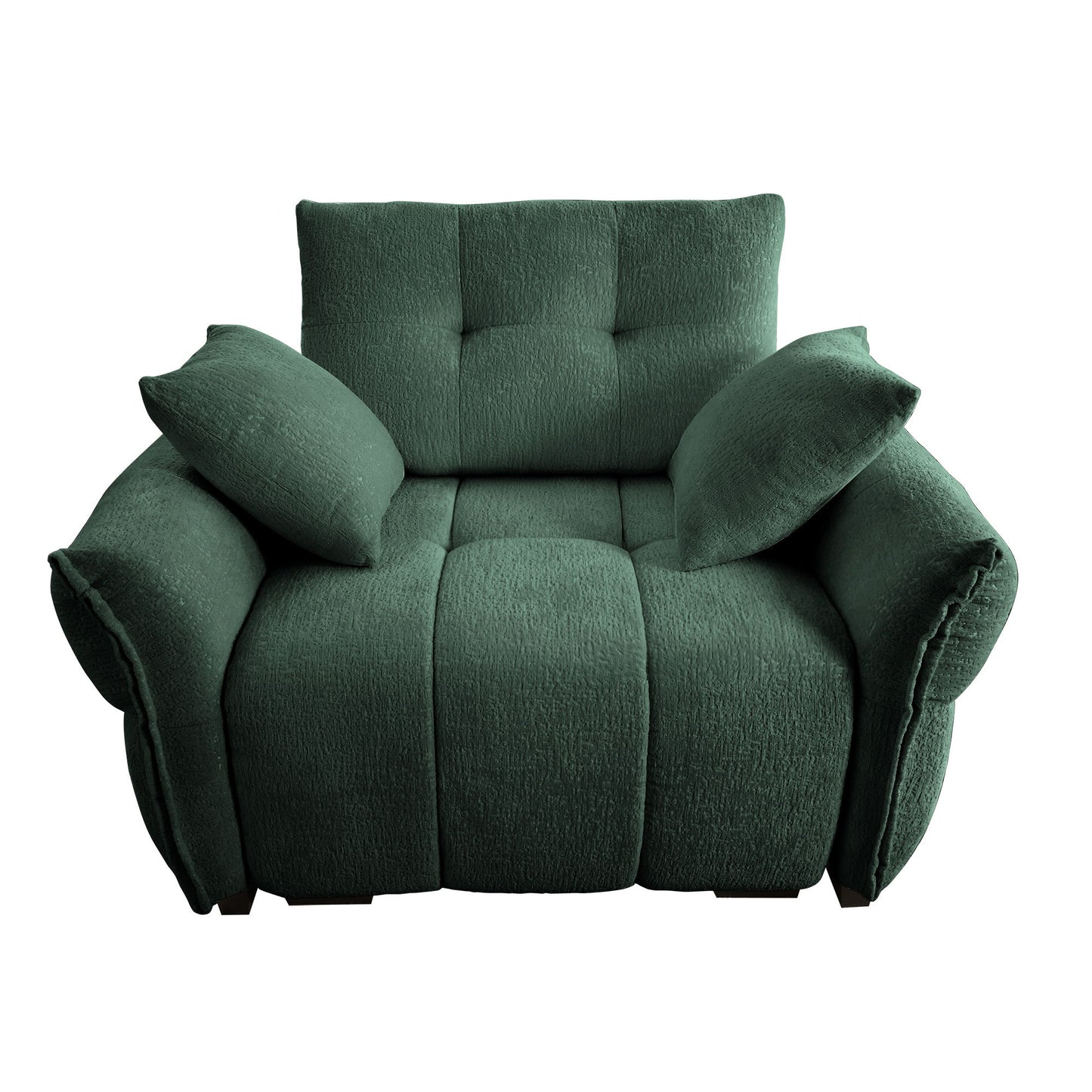 Ergonomic Single Seater Sofa With High Resilience Cushions, Modern Design - Green