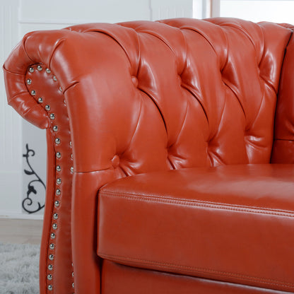 1 Seater Sofa For Living Room - Orange