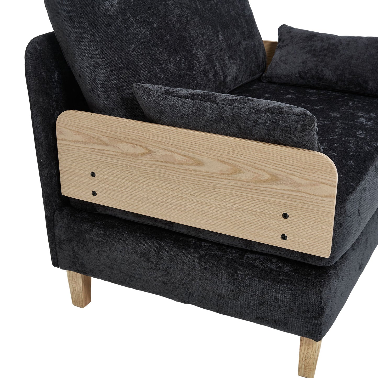 Mid Century Modern Foldable Sofa Bed Recliner, 3 - 1 Convertible Sleeper With 3 Pillows For Small Spaces - Black