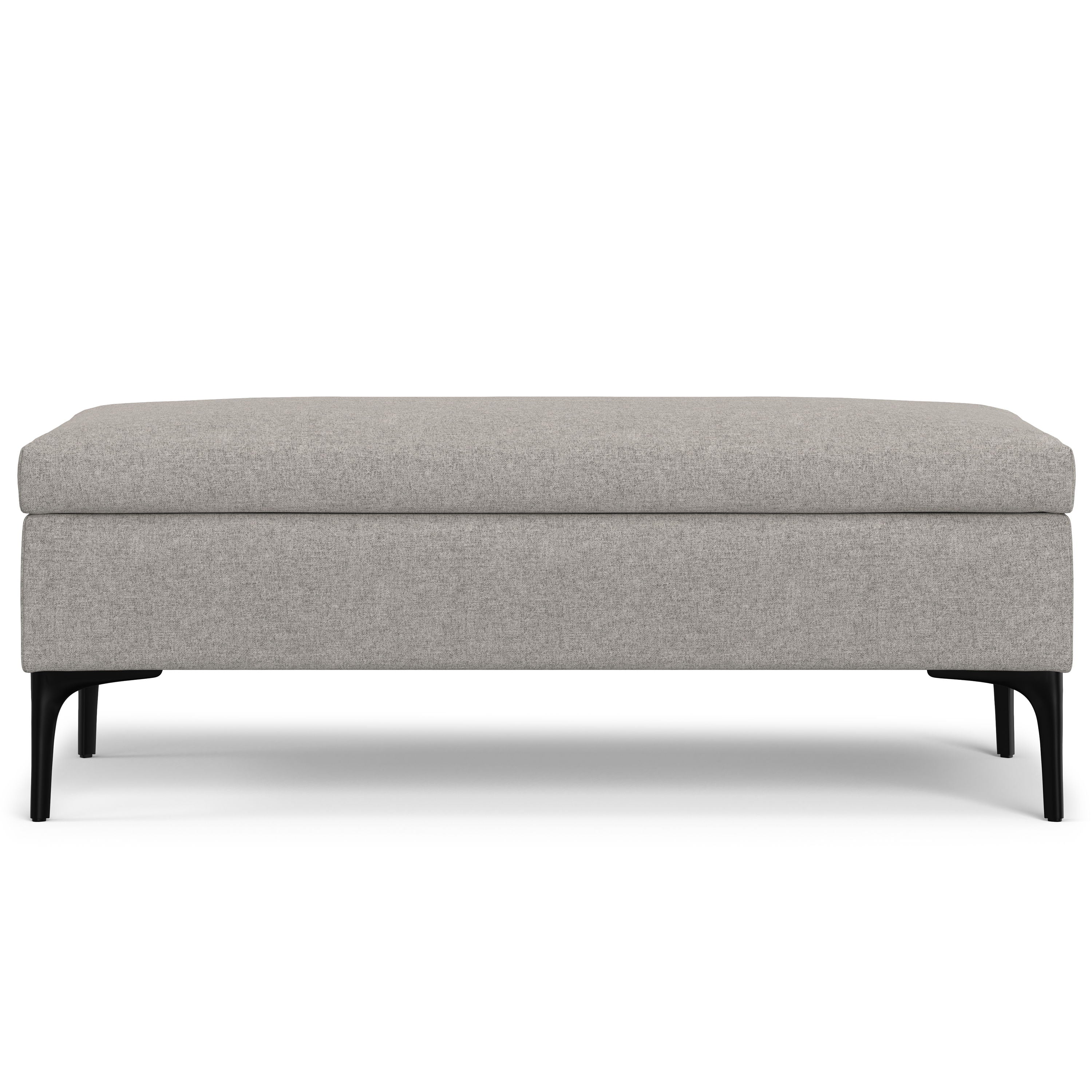 Rebecca - Large Coffee Table Storage Ottoman With Lift Up Lid - Gray
