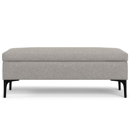 Rebecca - Large Coffee Table Storage Ottoman With Lift Up Lid - Gray