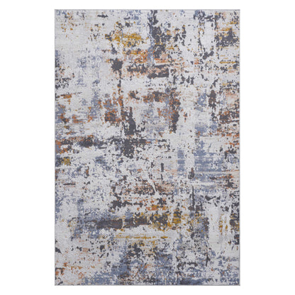 Payas - 5' X 7' Abstract Area Rug - Ivory / Blue