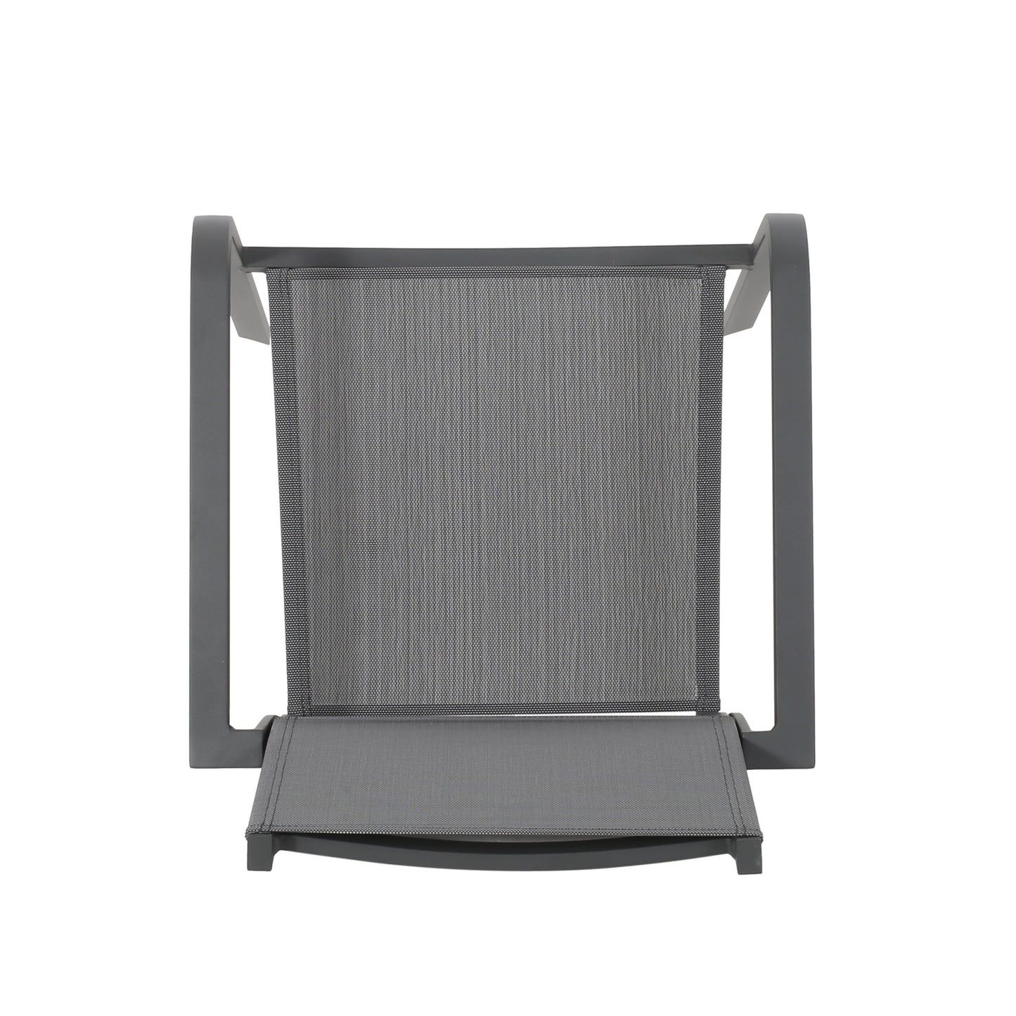 Waterfal - Outdoor Aluminum Dining Chair With Mesh Seat (Set of 2) - Dark Gray