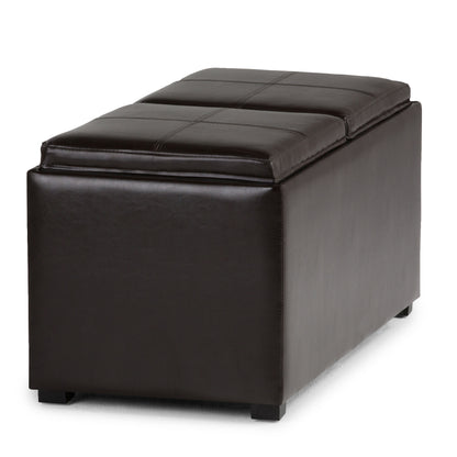 Avalon - 5 Piece Storage Ottoman - Tanners Brown