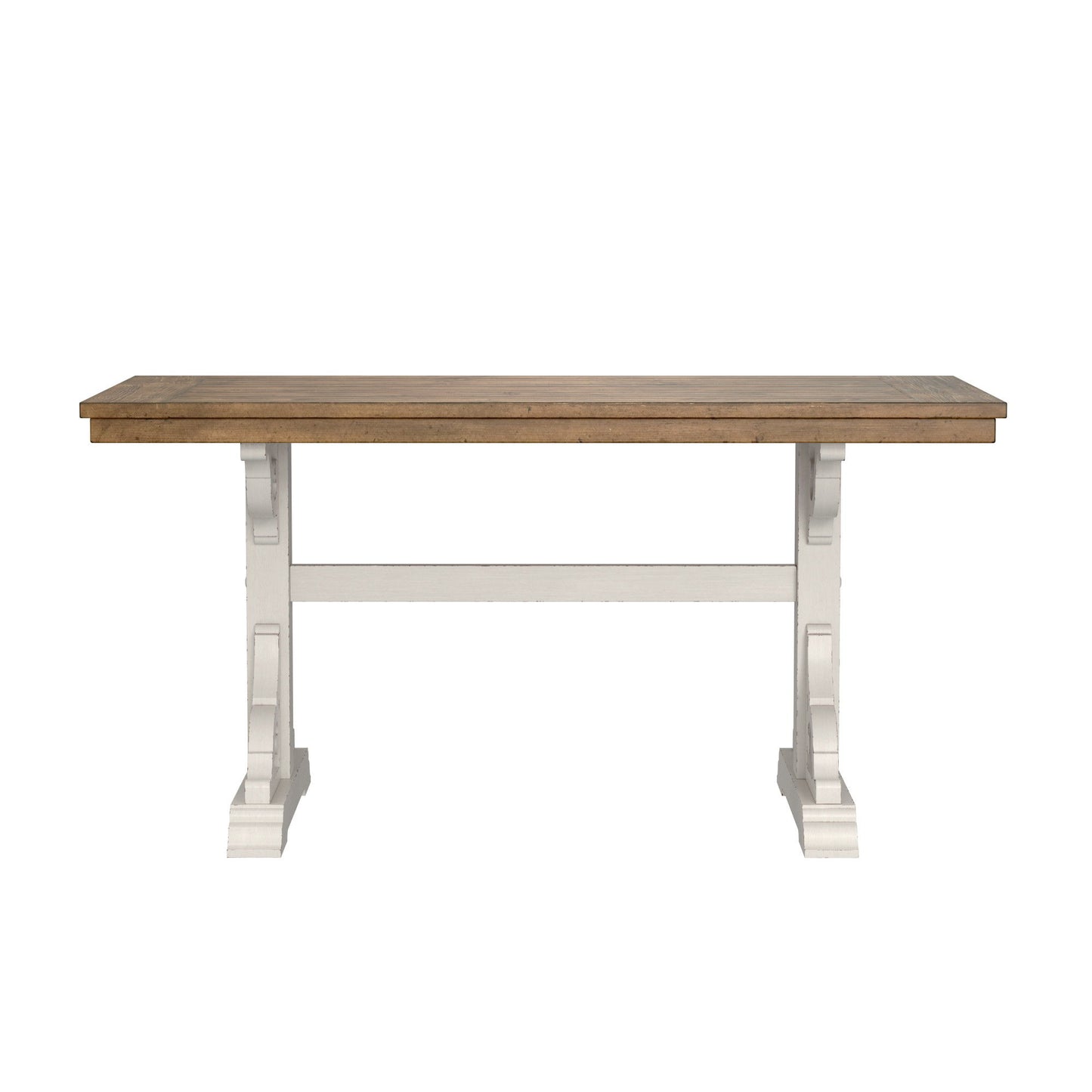 Haidel - Trestle Gathering Table - Brown / White