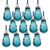 Luster Tear Drop Ornament, Glass Decorative Hanging Christmas Tree Ornaments For Holiday Party Decorations (Set of 12) - Blue