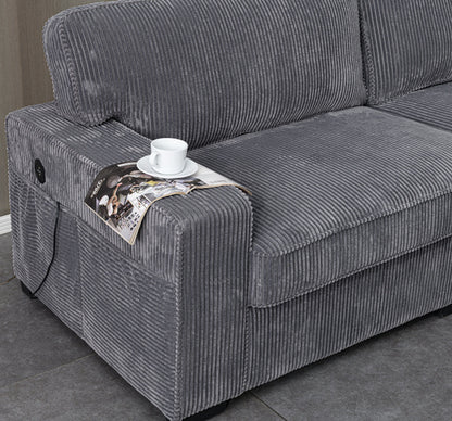 Stationary Loveseat - Gray