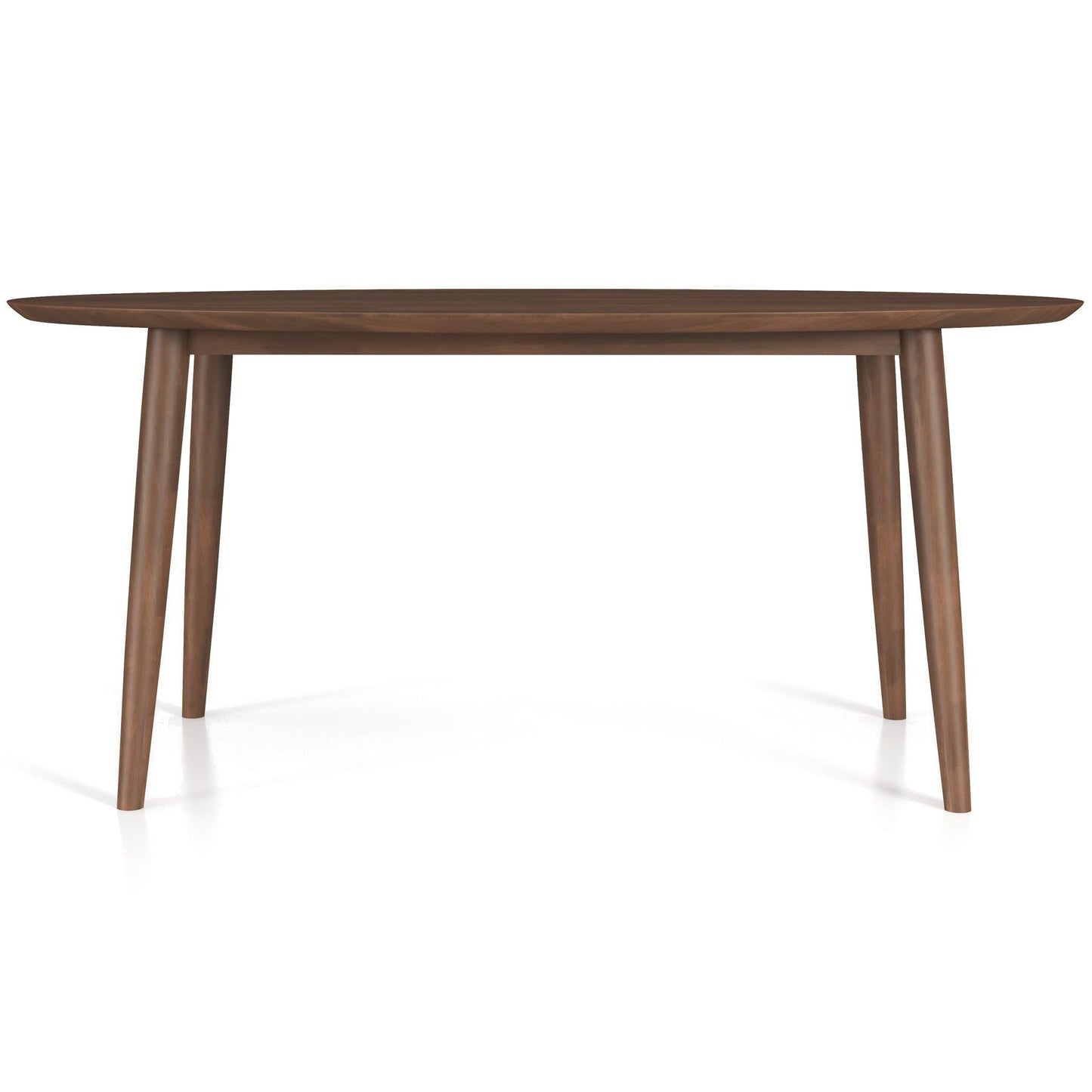 Ada - Mid-Century Modern Style Oval Dining Table - Brown