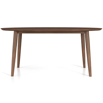 Ada - Mid-Century Modern Style Oval Dining Table - Brown