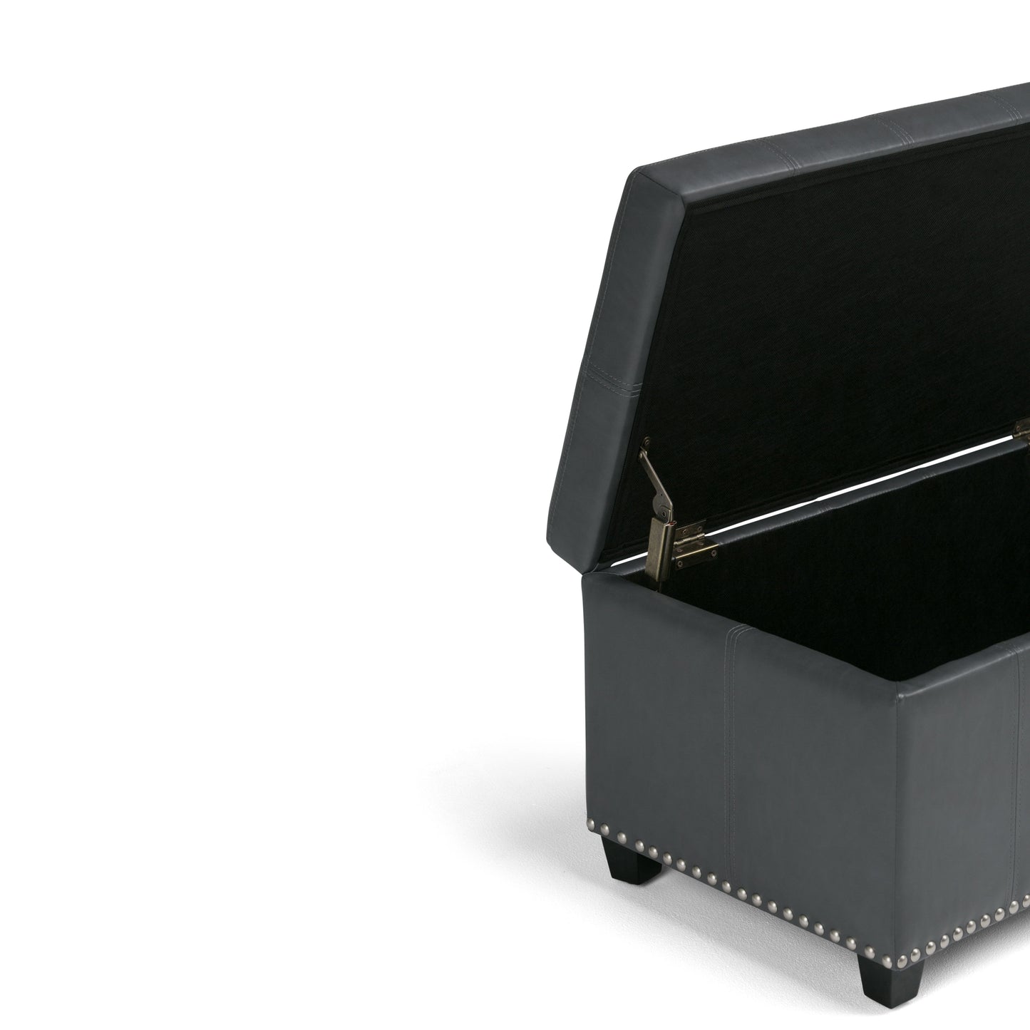 Amelia - Storage Ottoman Bench - Stone Gray