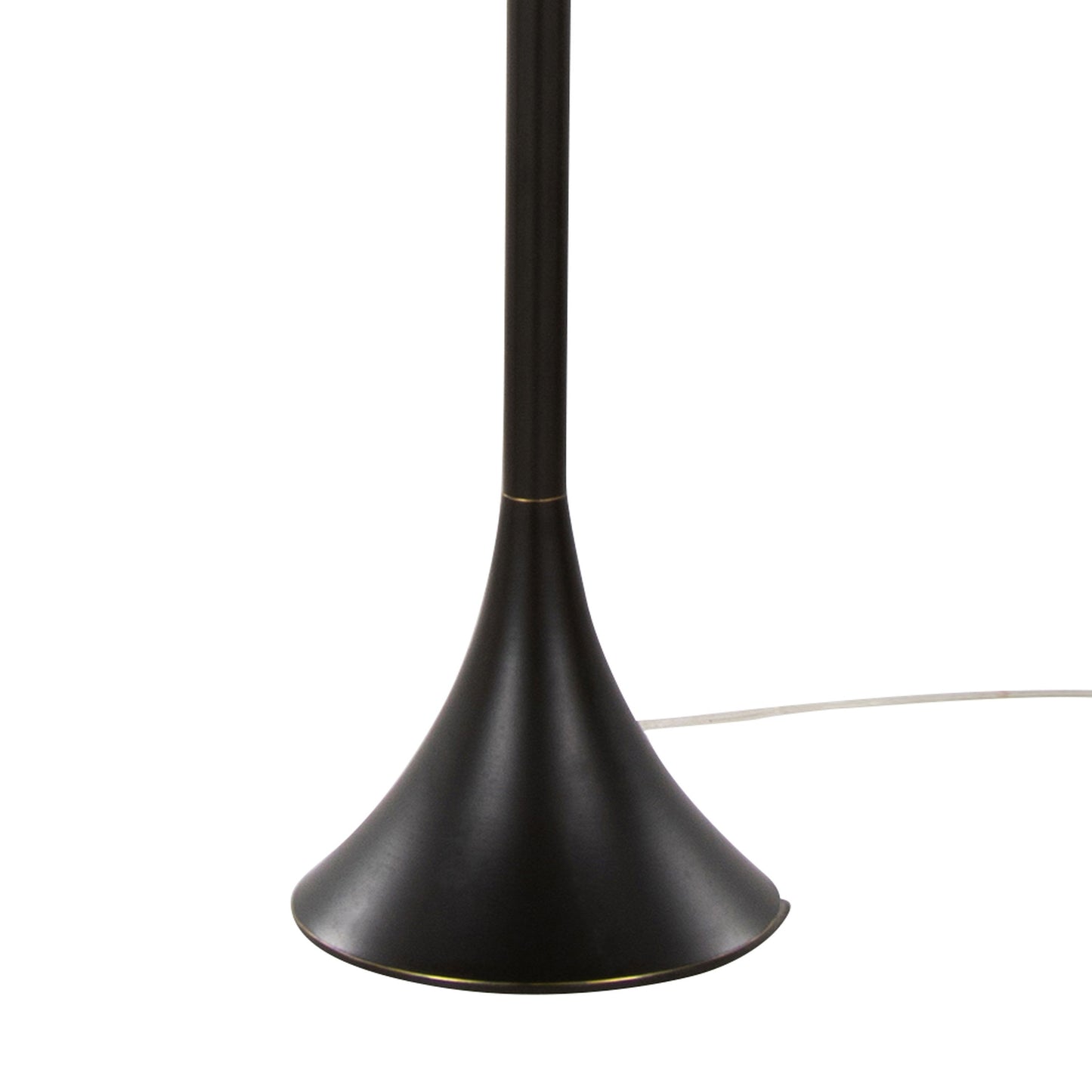 Lenuxe - Contemporary Floor Lamp - Oil Rubbed Bronze / Natural
