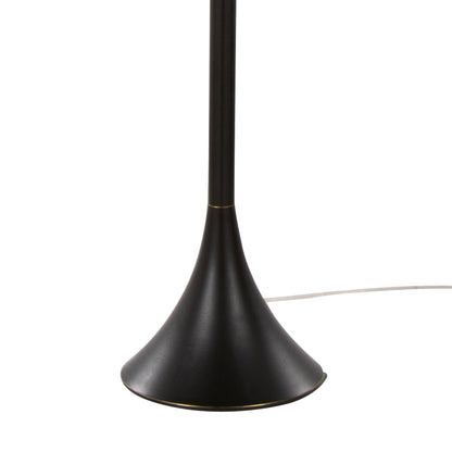 Lenuxe - Contemporary Floor Lamp - Oil Rubbed Bronze / Natural