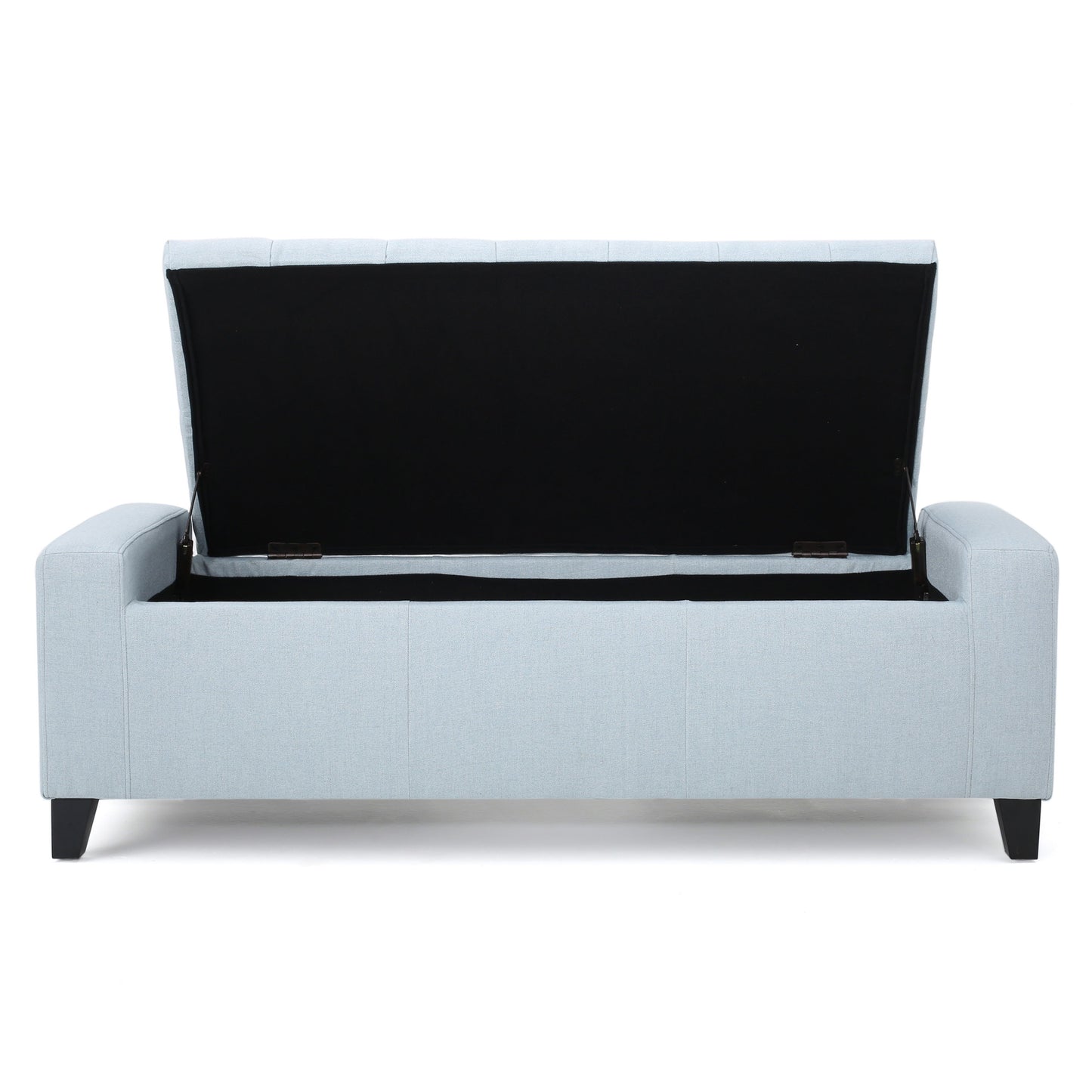 Stylish Guernsey Ottoman With Storage Function - Light Sky