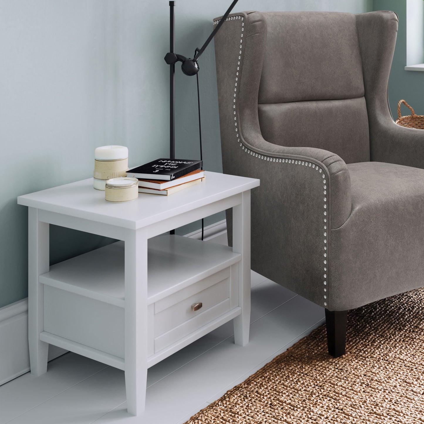 Warm Shaker - End Table - White