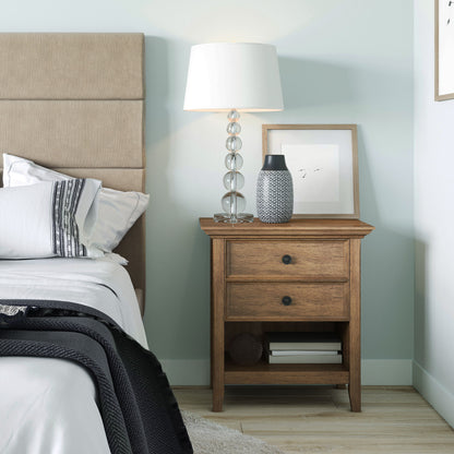 Amherst - Bedside Table - Rustic Natural Aged Brown