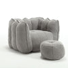 Soft Bean Bag Chair With High Resilient Foam (Chips) - Gray