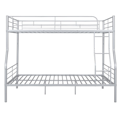 Full Long Over Queen Metal Bunk Bed - Sliver