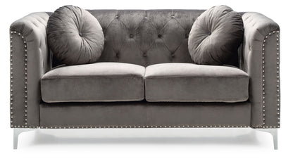 Contemporary Loveseat - Dark Gray