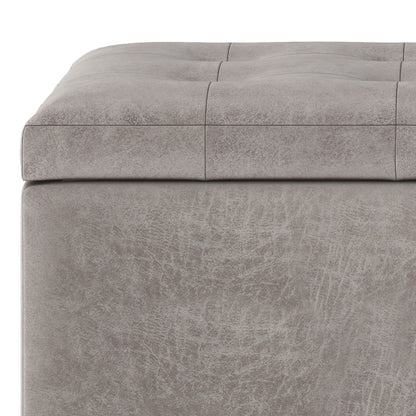 Cosmopolitan - Storage Ottoman - Distressed Gray Taupe