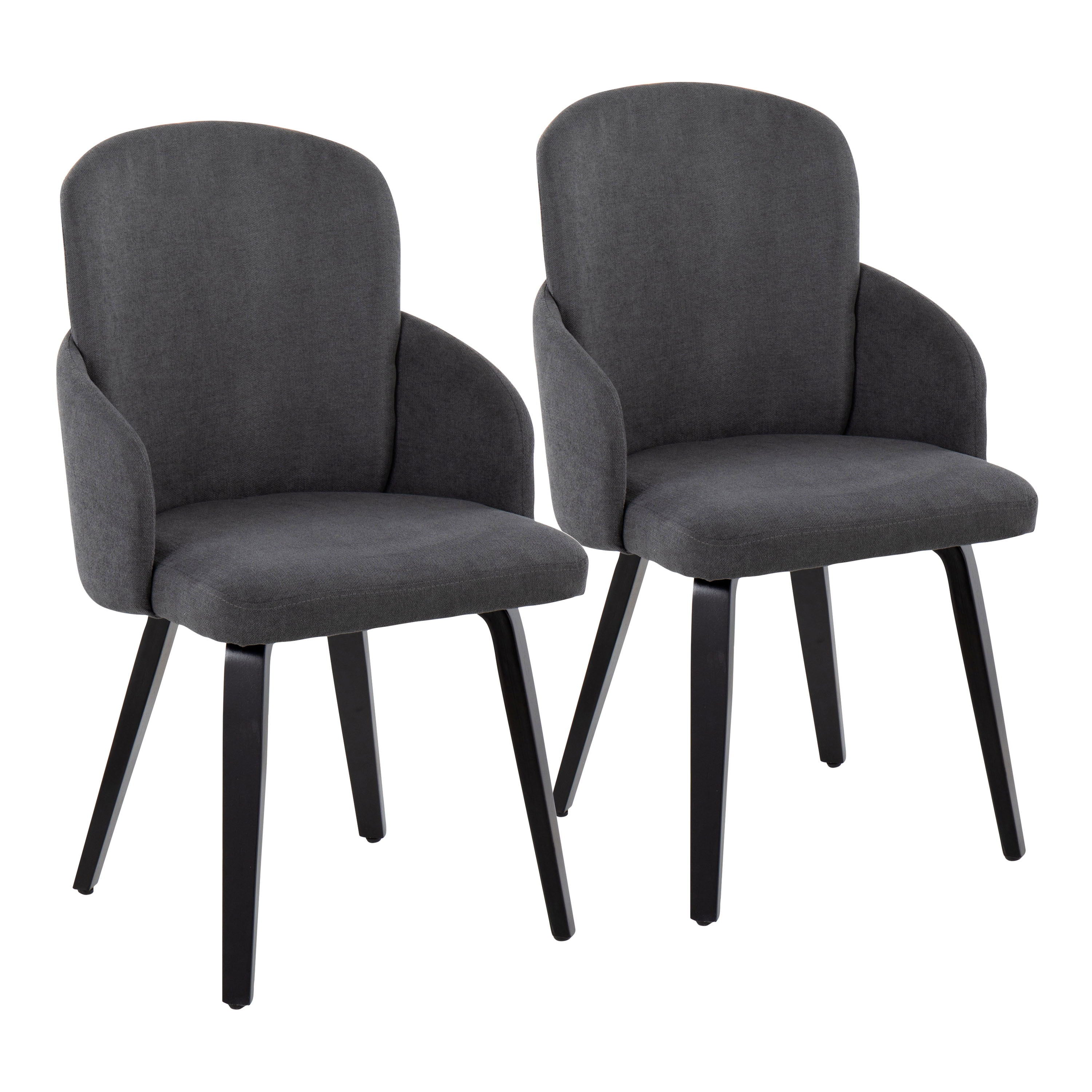 Dahlia - Contemporary Dining Chair (Set of 2) - Gray / Black