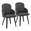 Dahlia - Contemporary Dining Chair (Set of 2) - Gray / Black