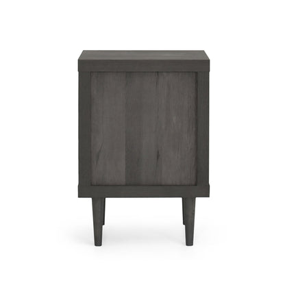 Nystrom - Wood Single Drawer Nightstand - Gray
