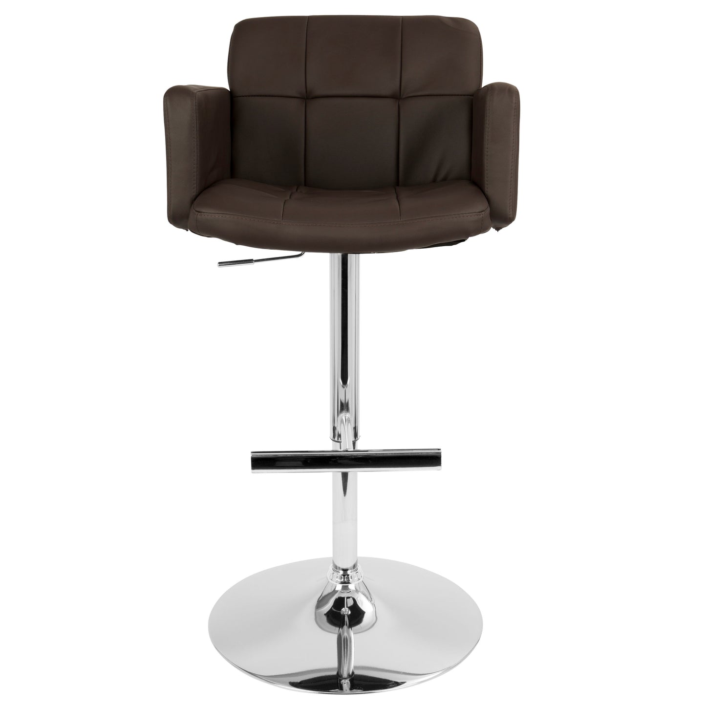 Stout - Contemporary Adjustable Barstool With Swivel - Brown