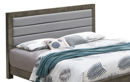 Full Bed Transitional Modern Design - Gray