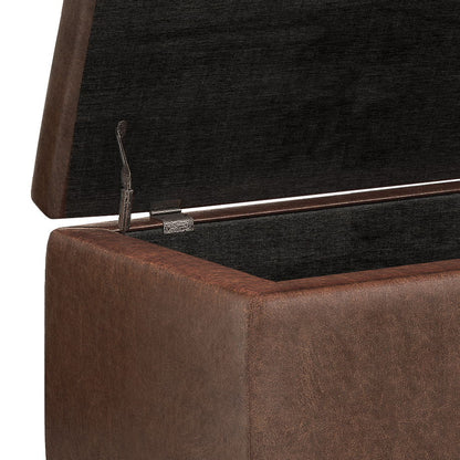 Hamilton - Storage Ottoman - Distressed Umber Brown