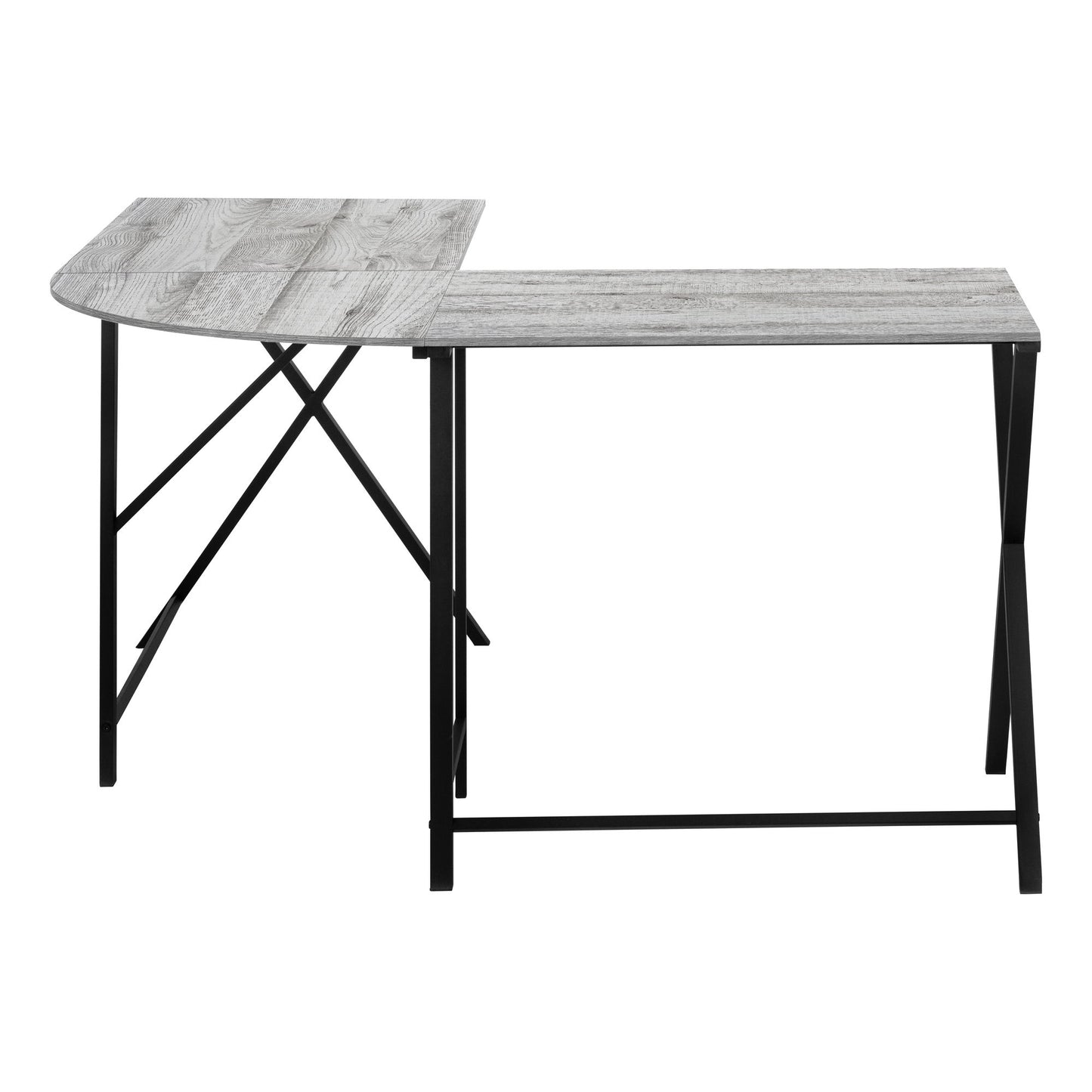 Computer Desk, Home Office, Corner, L Shape, Laptop, Contemporary / Modern - Gray