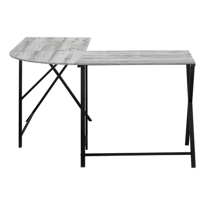 Computer Desk, Home Office, Corner, L Shape, Laptop, Contemporary / Modern - Gray