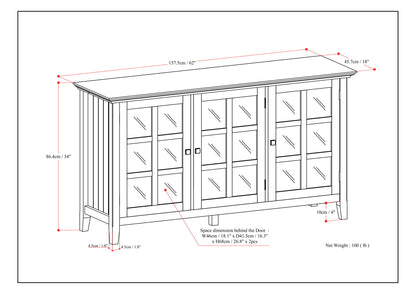 Acadian - Wide Storage Cabinet - Brunette Brown