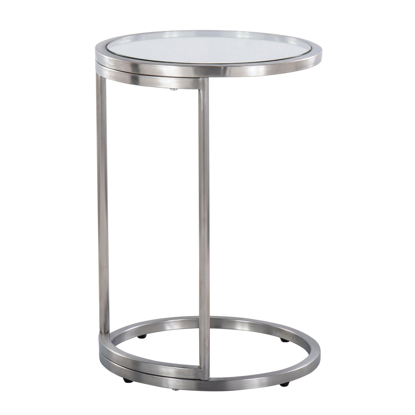 Zenn - Round End Table - Clear