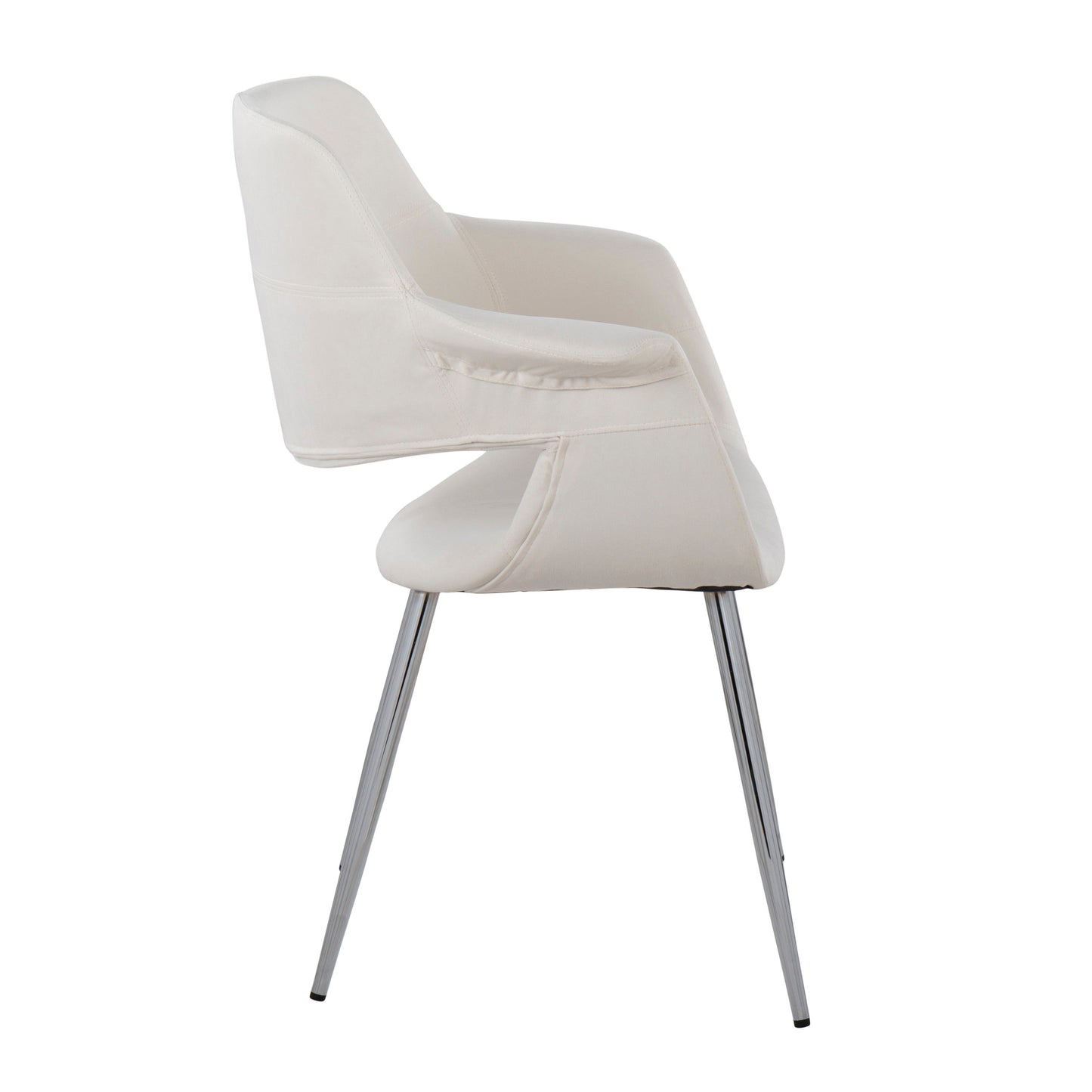 Vintage Flair - Glam / Art Deco Chair (Set of 2) - Chrome / Cream