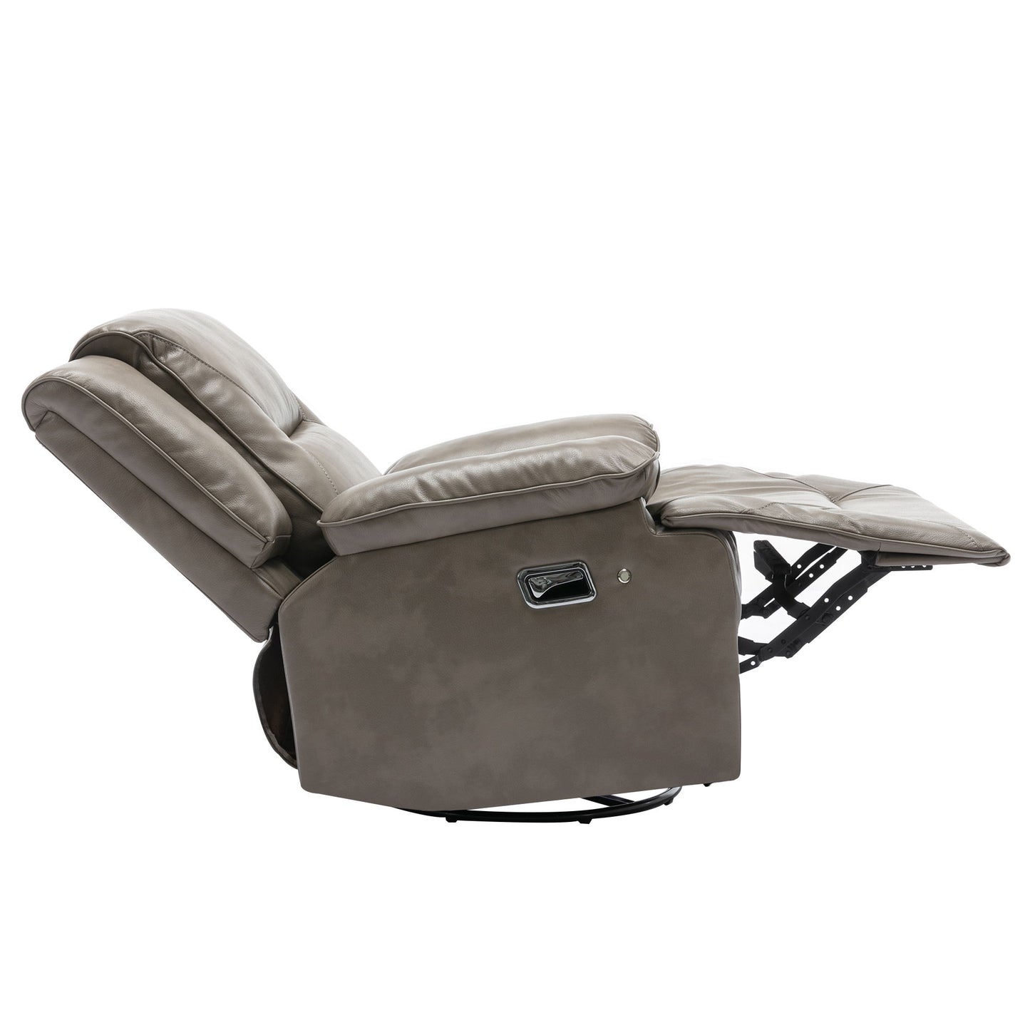 360ÔøΩÔøΩ Swivel And Rocking Home Theater Recliner Manual Recliner Chair With A Led Light Strip For Living Room - Gray