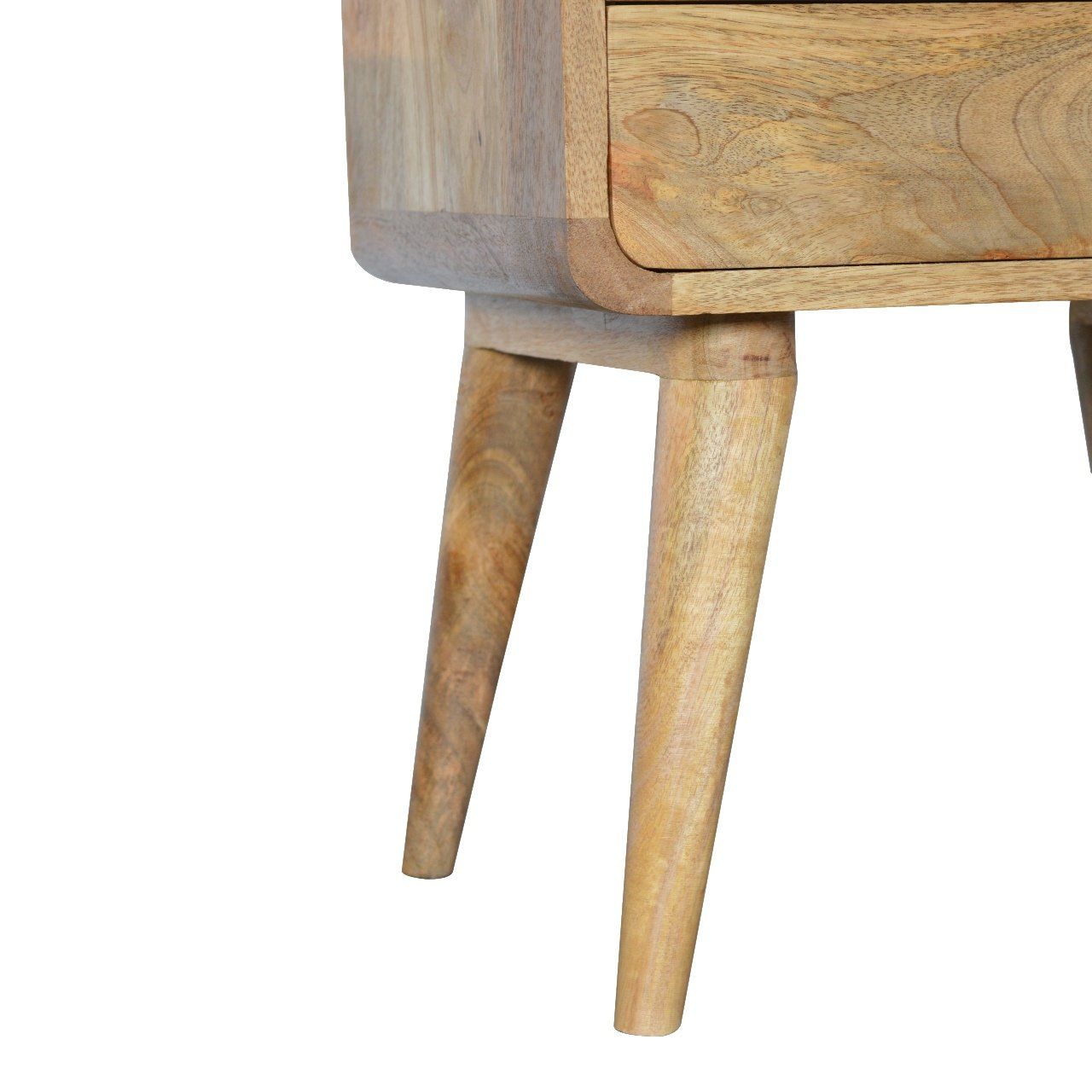 Curved Bedside Table - Oak