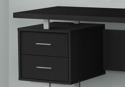 Computer Desk For Home Office, Laptop, Left Right Set - Up, Storage Drawers, Contemporary & Modern - Black