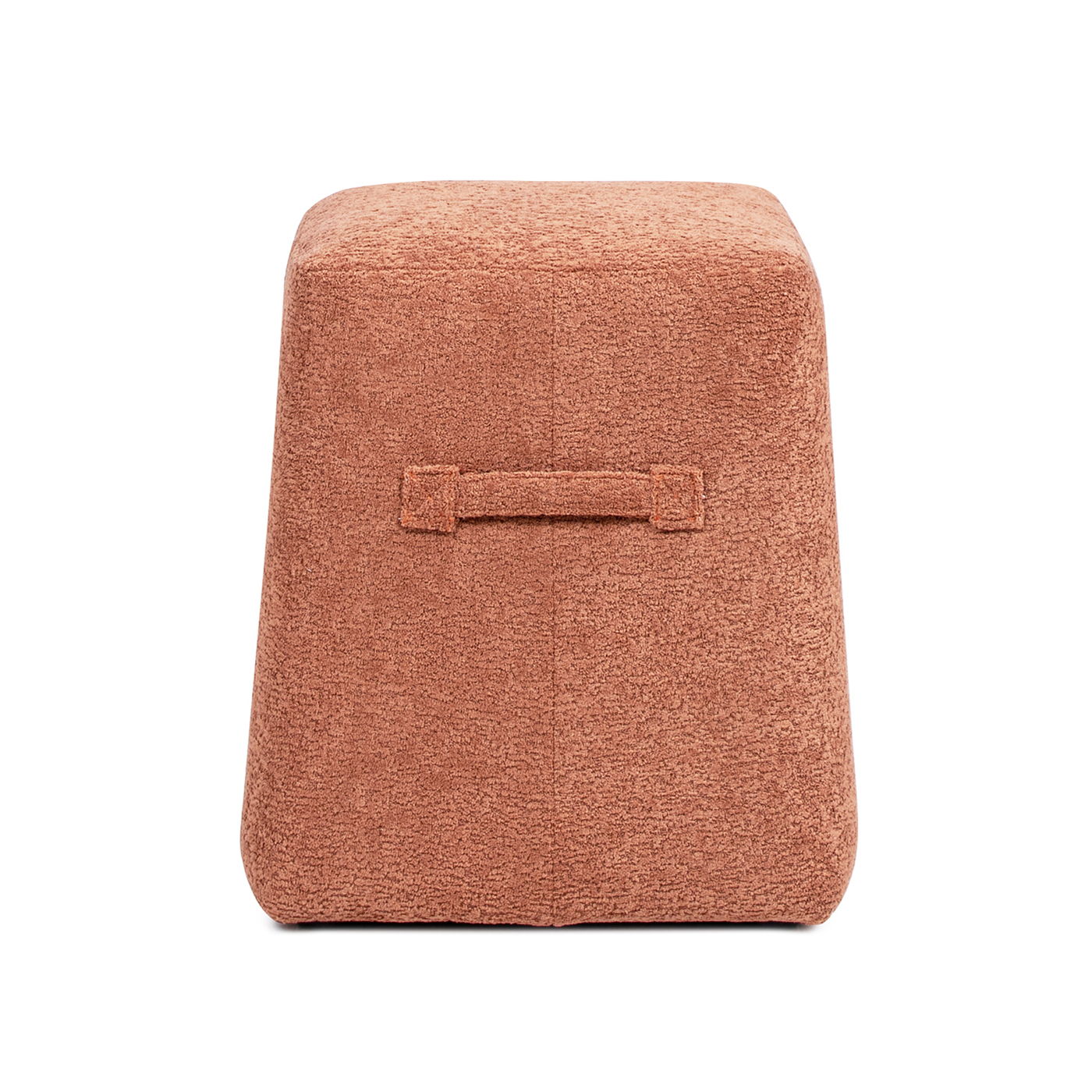Clyde - Tapered Square Upholstered Ottoman - Spice Orange