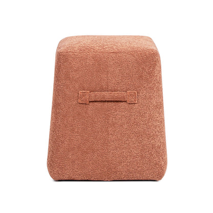 Clyde - Tapered Square Upholstered Ottoman - Spice Orange