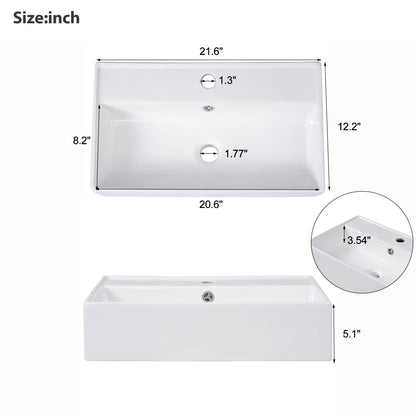 Modern Floating Bathroom Vanity With Ceramic Basin, Perfect For Small Bathrooms, Right Side Storage - Black