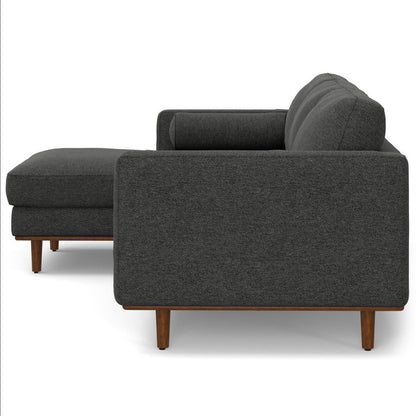Morrison - Left Sectional Sofa - Charcoal Gray