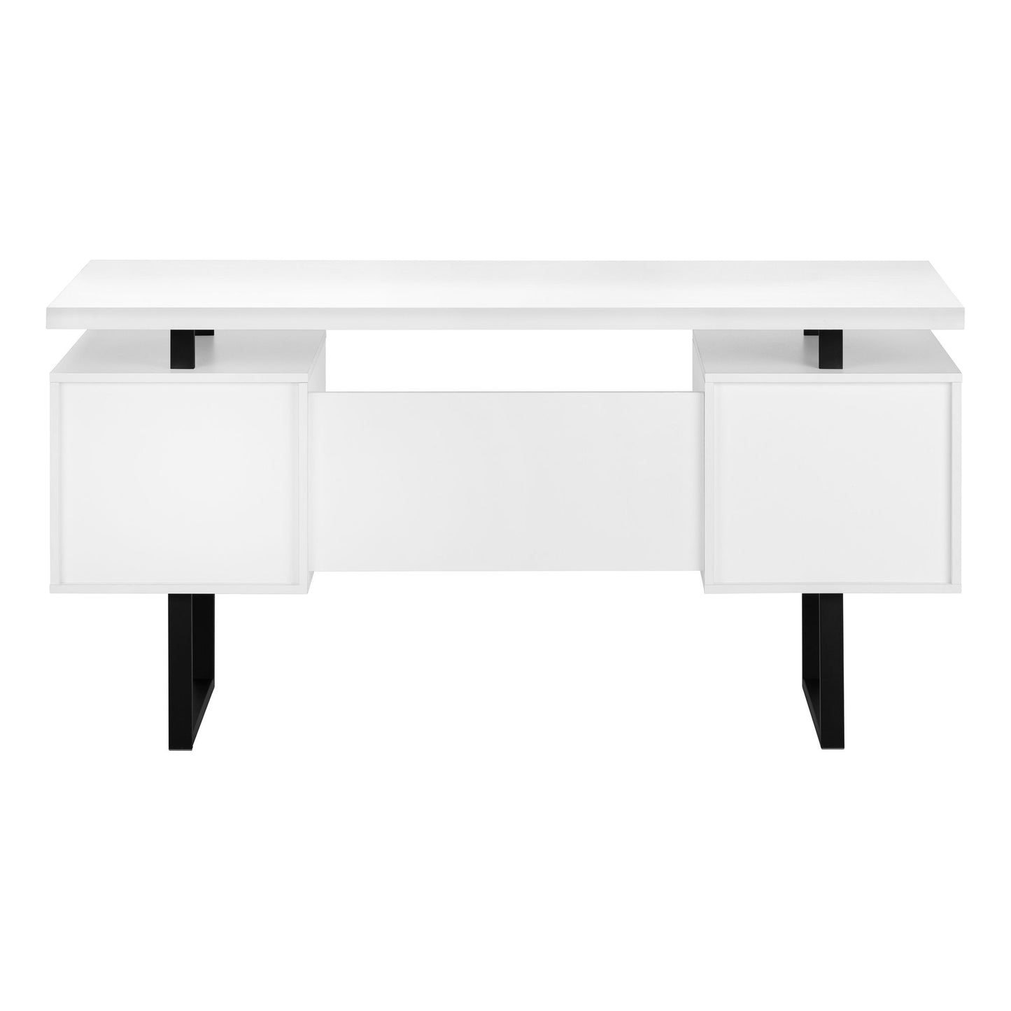 Computer Desk For Home Office, Laptop, Left, Right Set - Up & Storage Drawers - White