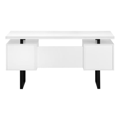 Computer Desk For Home Office, Laptop, Left, Right Set - Up & Storage Drawers - White