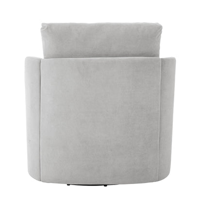 Modern 360ÔøΩÔøΩ Swivel Accent Barrel Armchair Chenille, Upholstered With Curved Design For Living Room, Bedroom, Office, And Hotel - Gray