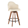 Ahoy - Mid-Century Counter Stool - Walnut / Cream