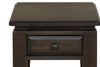 Traditional Chairside Table With Storage - Mahogany