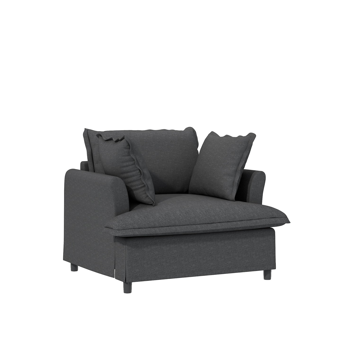 Ottoman Module For Modular Sectional Sofa Wide Seat - Gray