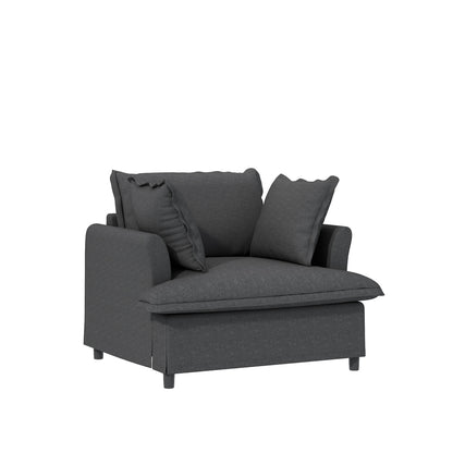 Ottoman Module For Modular Sectional Sofa Wide Seat - Gray